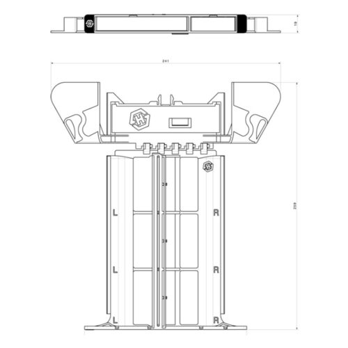 H+S LISA Patching Tray, 12 x SC Simplex, APC, Single Mode