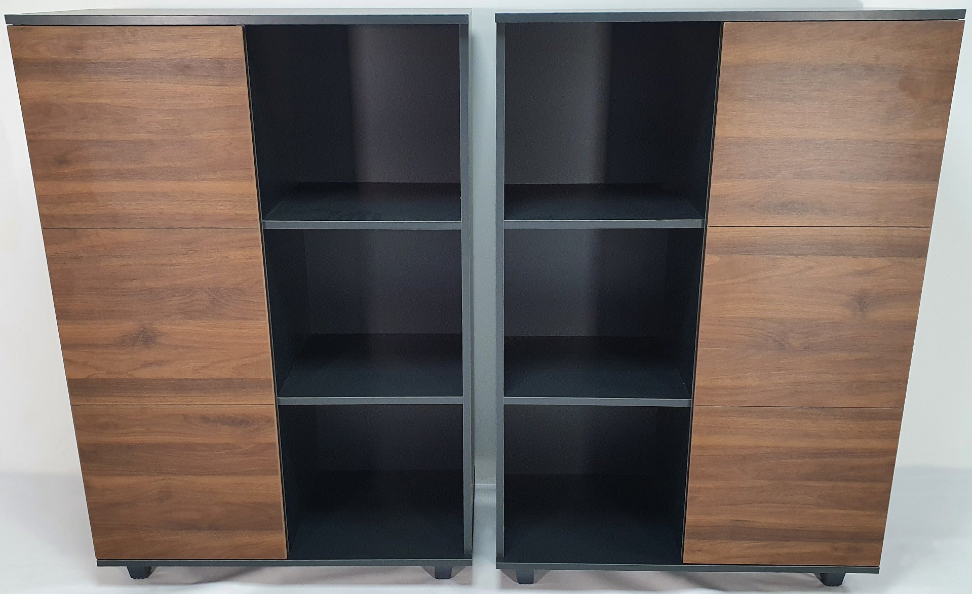 Walnut and Grey Modular Cupboard - CD0804