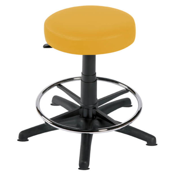 Gas Lift Examination Stool with Glides and Foot Ring - Primrose