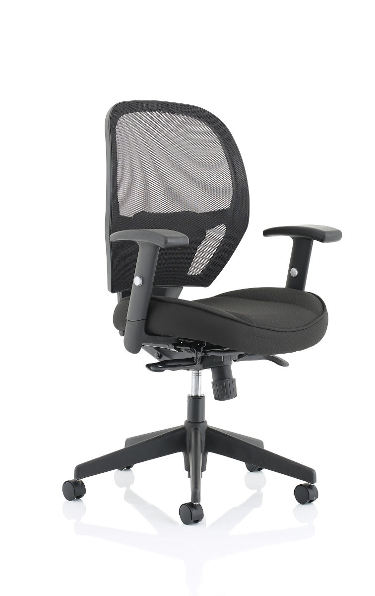 Providers Of The Denver Black Mesh Back and Fabric Seat Office Chair - Optional Headrest