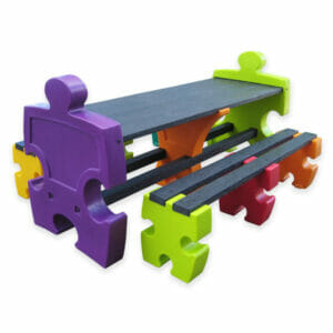 8 Person Jigsaw Table and Bench Set
