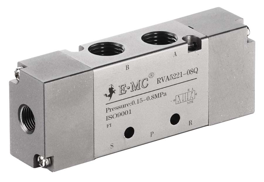 E.MC RV Series Pilot Valve 5&#47;3 Double Pilot Centre Closed