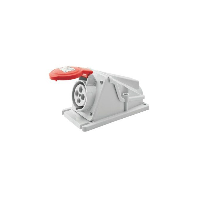 Gewiss 90 Deg. Angle Surface Mounting Socket IP44 16A 3P+E 415V Red