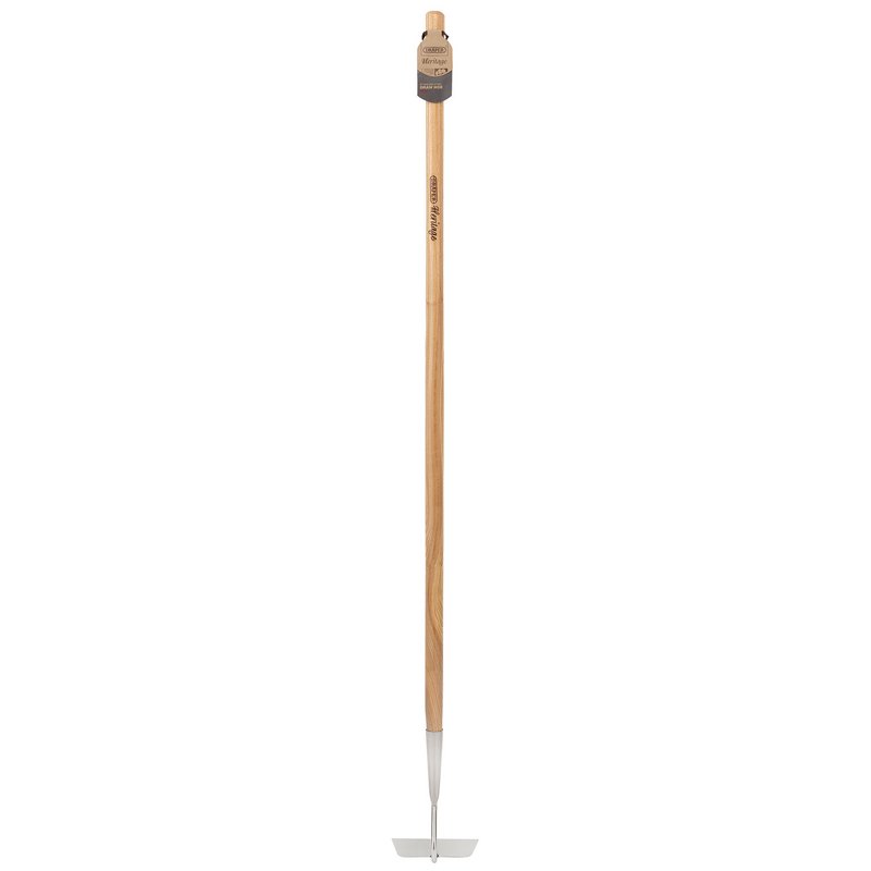 Draper Heritage 99018 Stainless Steel Draw Hoe with Ash Handle, Brown