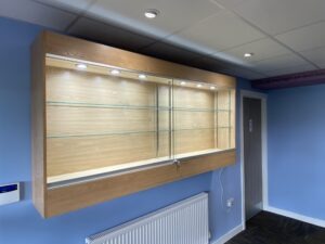 Wall Mounted Trophy Cabinets For Swimming Clubs