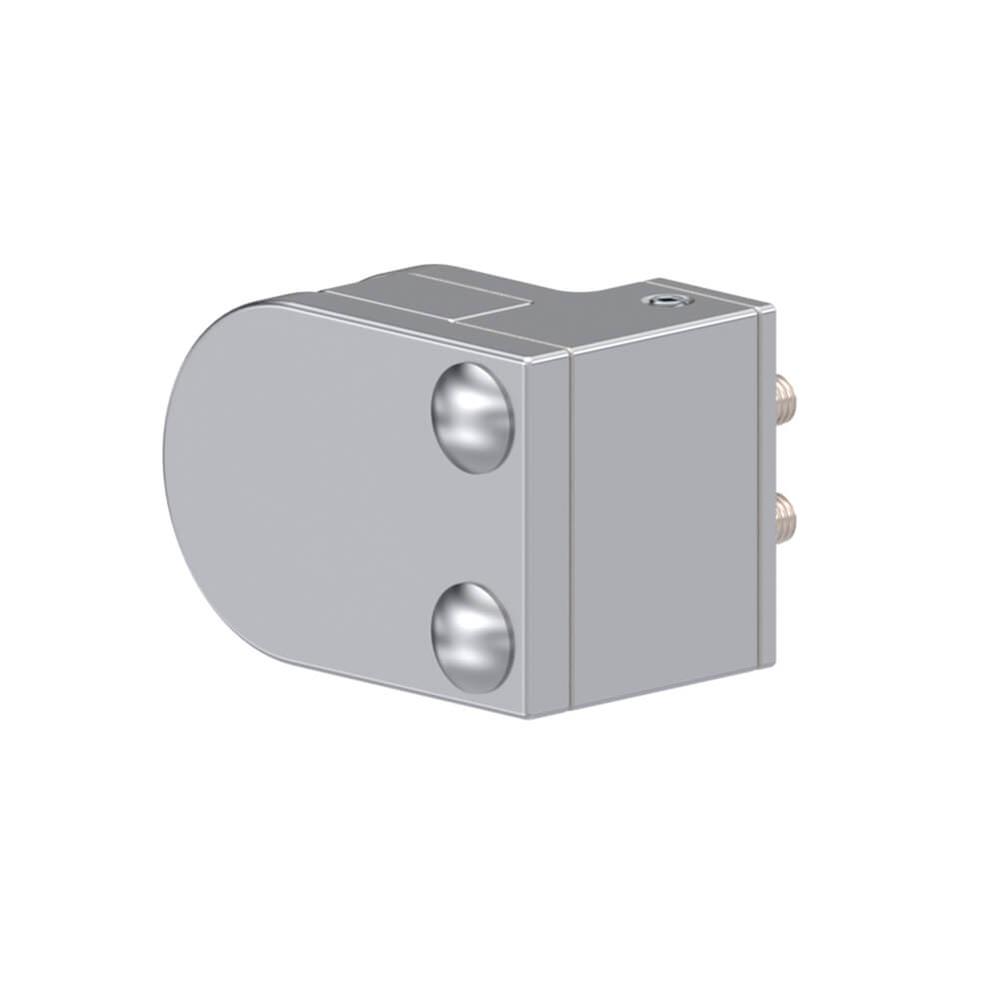 Round Single Clamp for Ends - 12mm GlassOffset for Square Post Duplex 2205