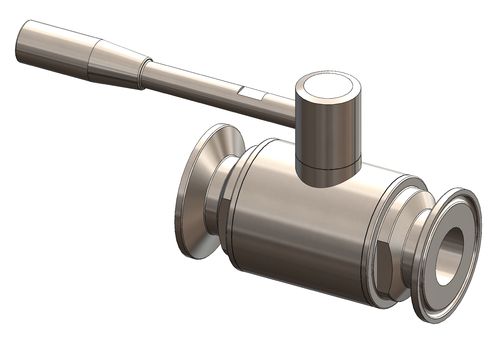 Industrial Stainless Steel Suppliers of Ball Valve, Straight Through, Sanitary Design, Full Bore, Clamp Ended for Stainless Steel Pipe Systems