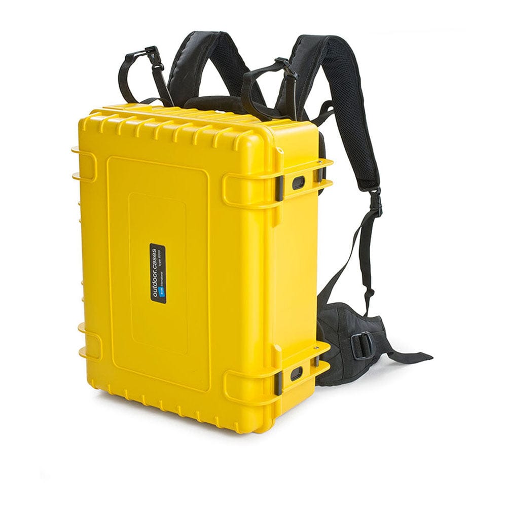 B&W Outdoor Rugged Backpack With Case - Type 5000 / Yellow / Pluckable Foam