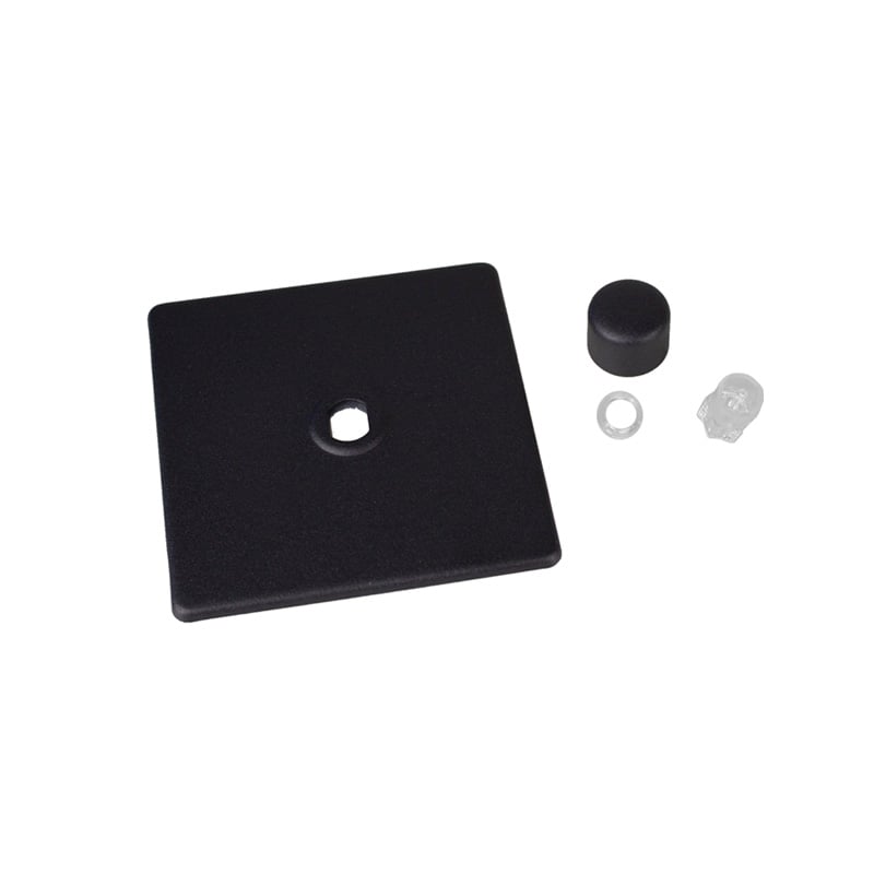 Varilight Urban 1G Single Plate Matrix Faceplate Kit Matt Black for Rotary Dimmer Varilight Screw Less Plate