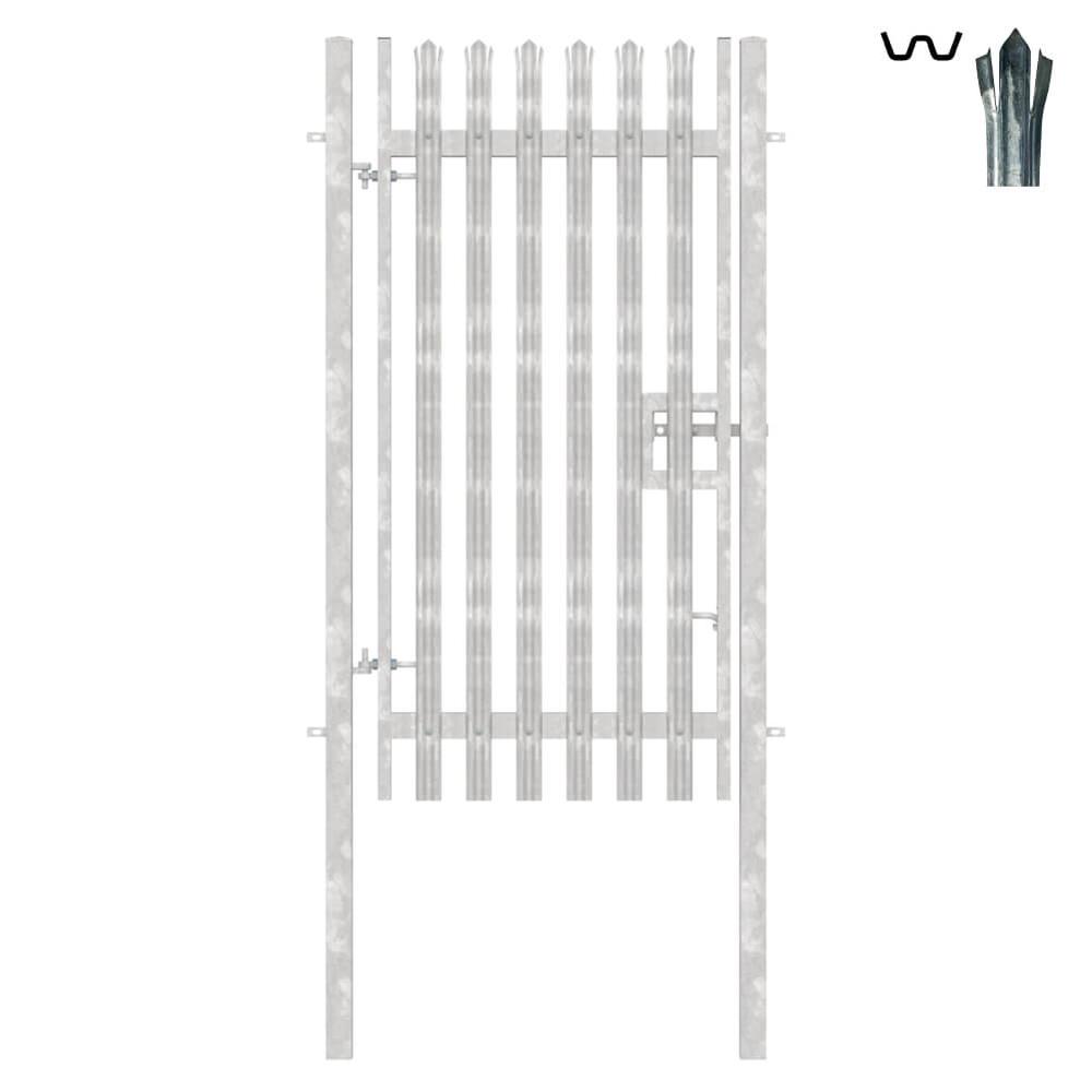 Single Leaf Gate & Post 2.4m H x 1.2mTriple Pointed 'W' Section 2.0mm