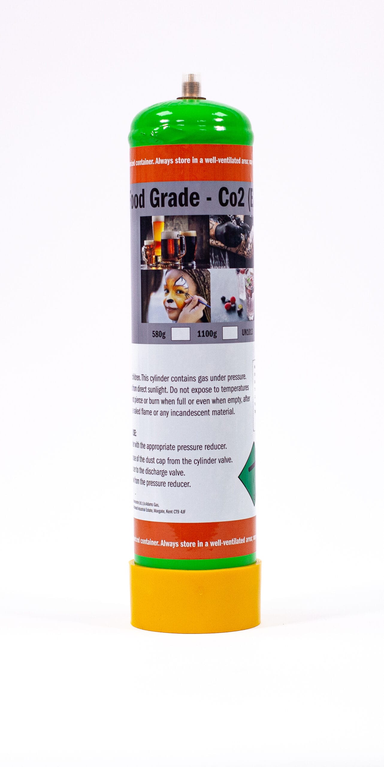 0.95L Disposable Food Grade CO2 580g Gas Cylinder