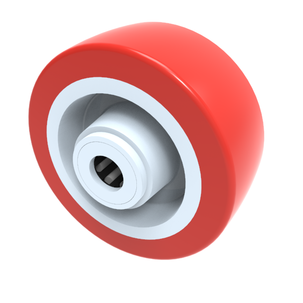 Polyurethane Nylon 80mm Roller Bearing Wheel 210kg Load