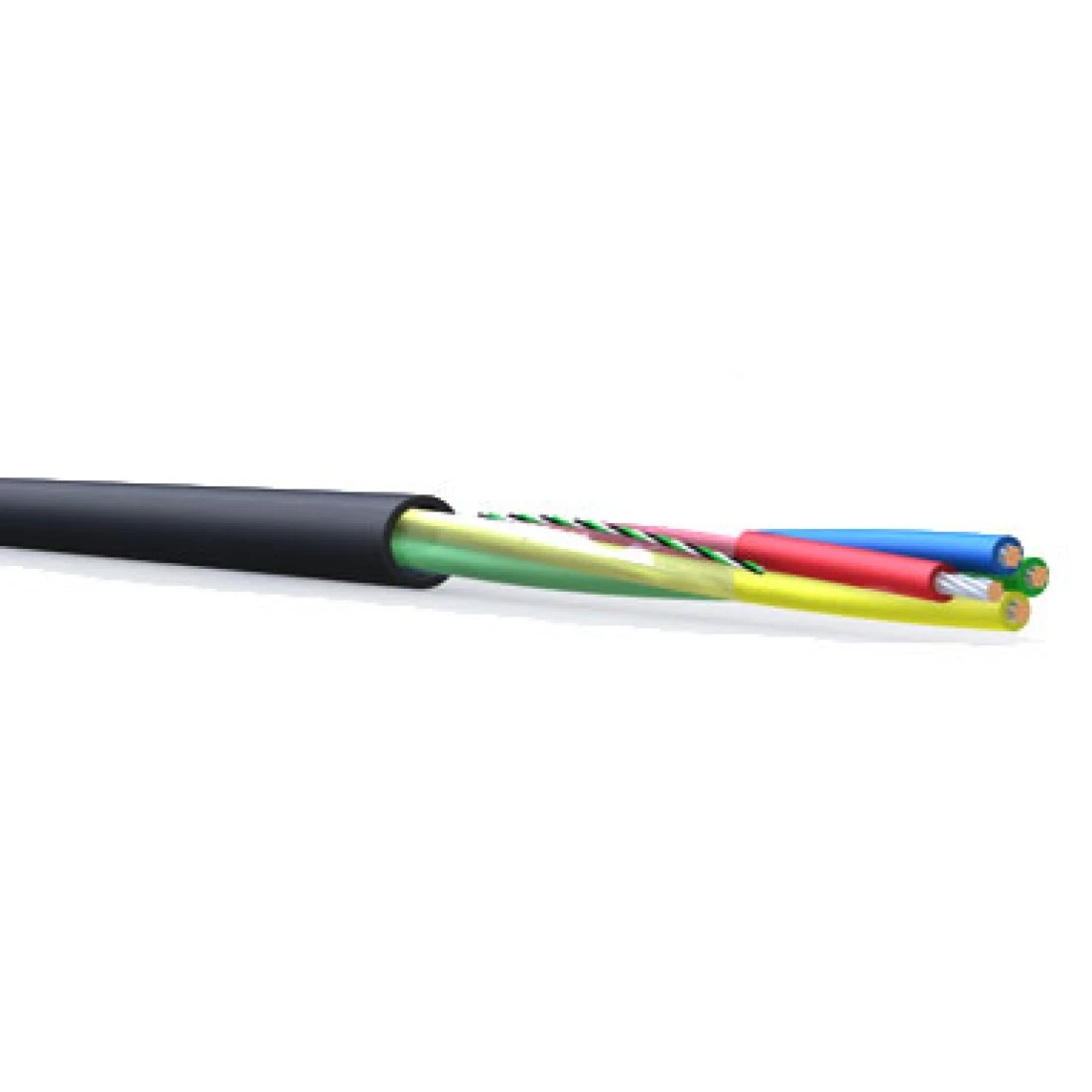 8 CORE 7/0.2MM UNSCREENED  BLACK PVC