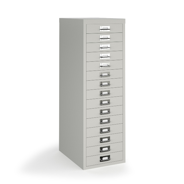 Bisley Multi Drawers with 15 Drawers - Grey