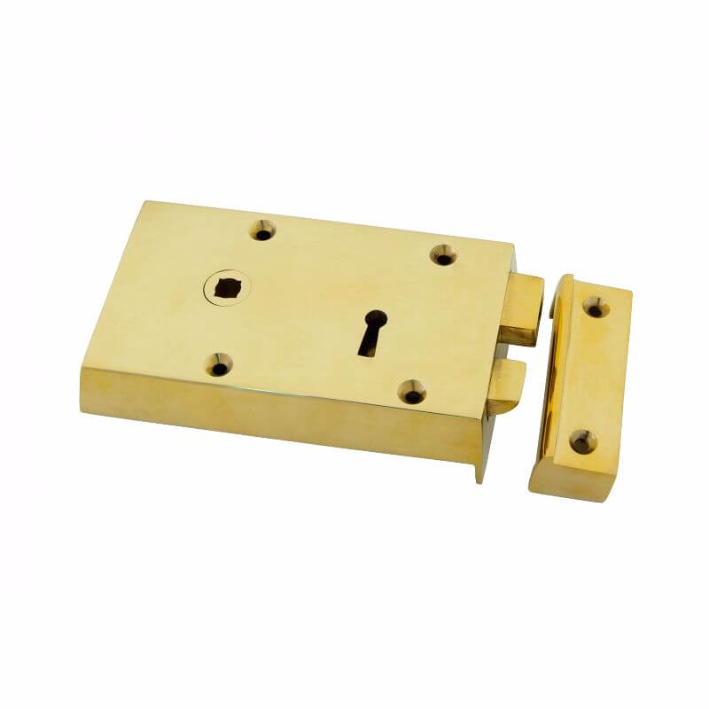 Anvil 83577 Brass Left Hand Rim Lock Small