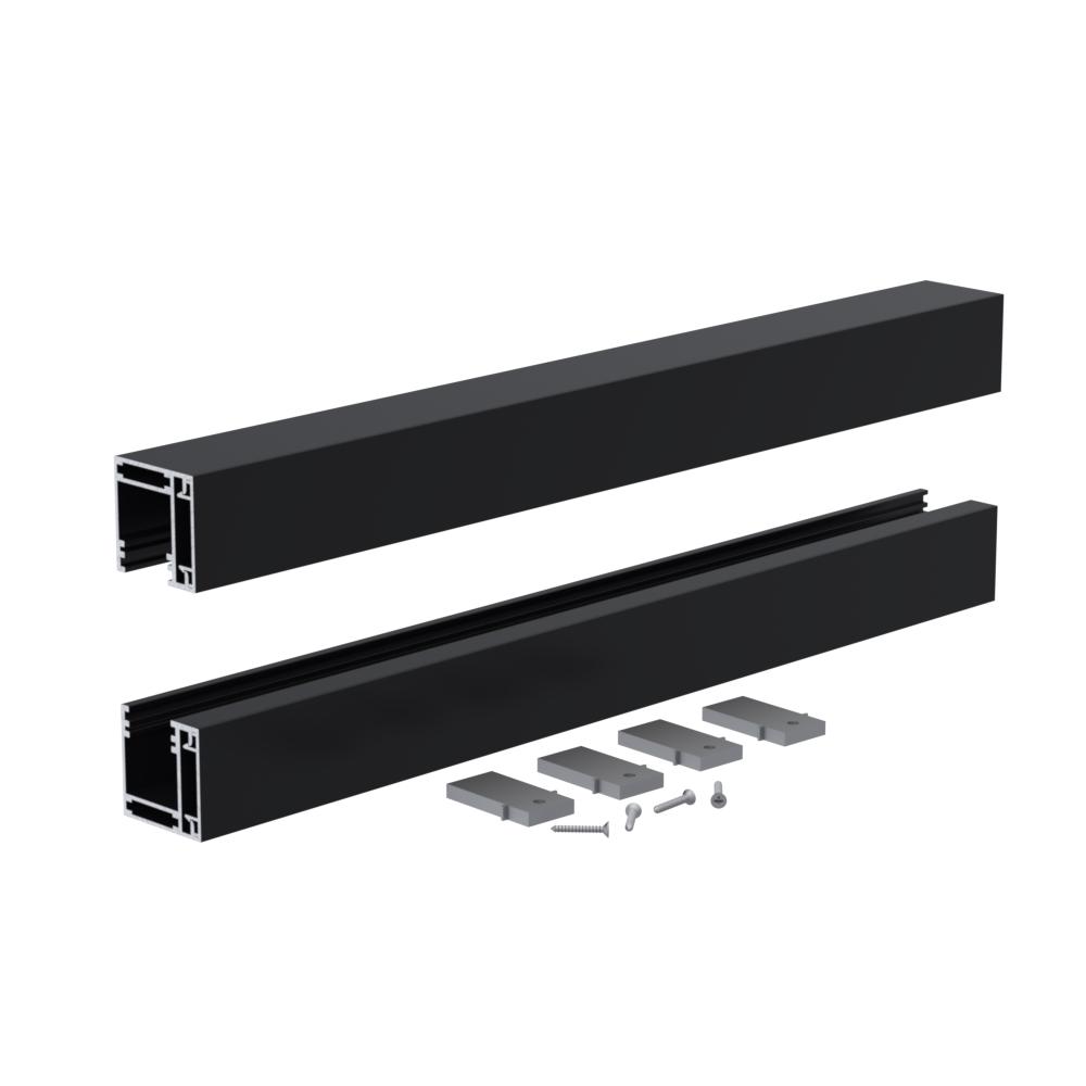 1780mm Horizontal Rail Set  RAL 9005 Black Sand Matt  