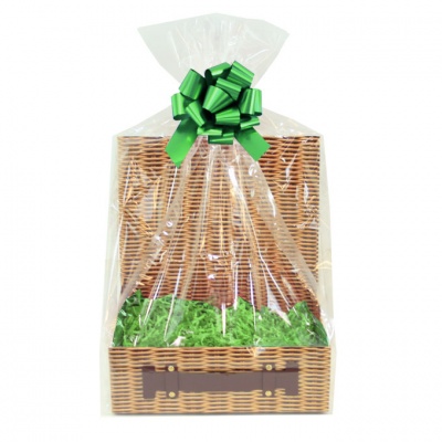 Complete Gift Hamper Kit - (xs) WICKER HAMPER BOX / GREEN ACCESSORIES