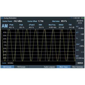 Rohde & Schwarz ZPH-K7 Modulation Analysis AM/FM Software License, Requires ZPH-K1, For ZPH Series