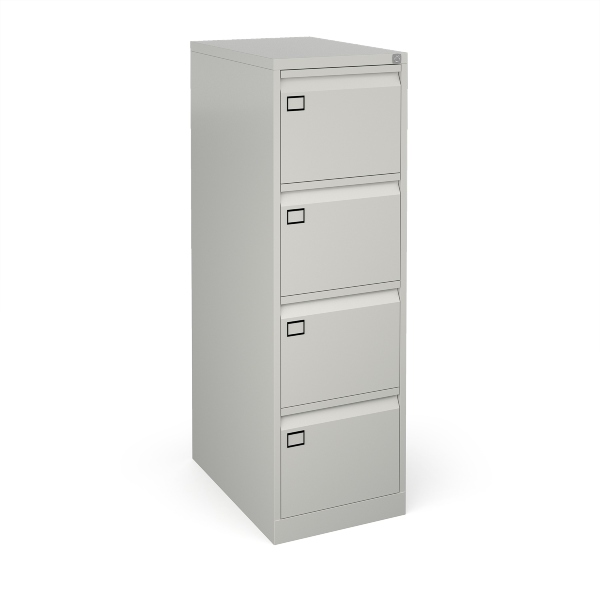 Steel Executive Filing Cabinet with 4 Drawers - Grey