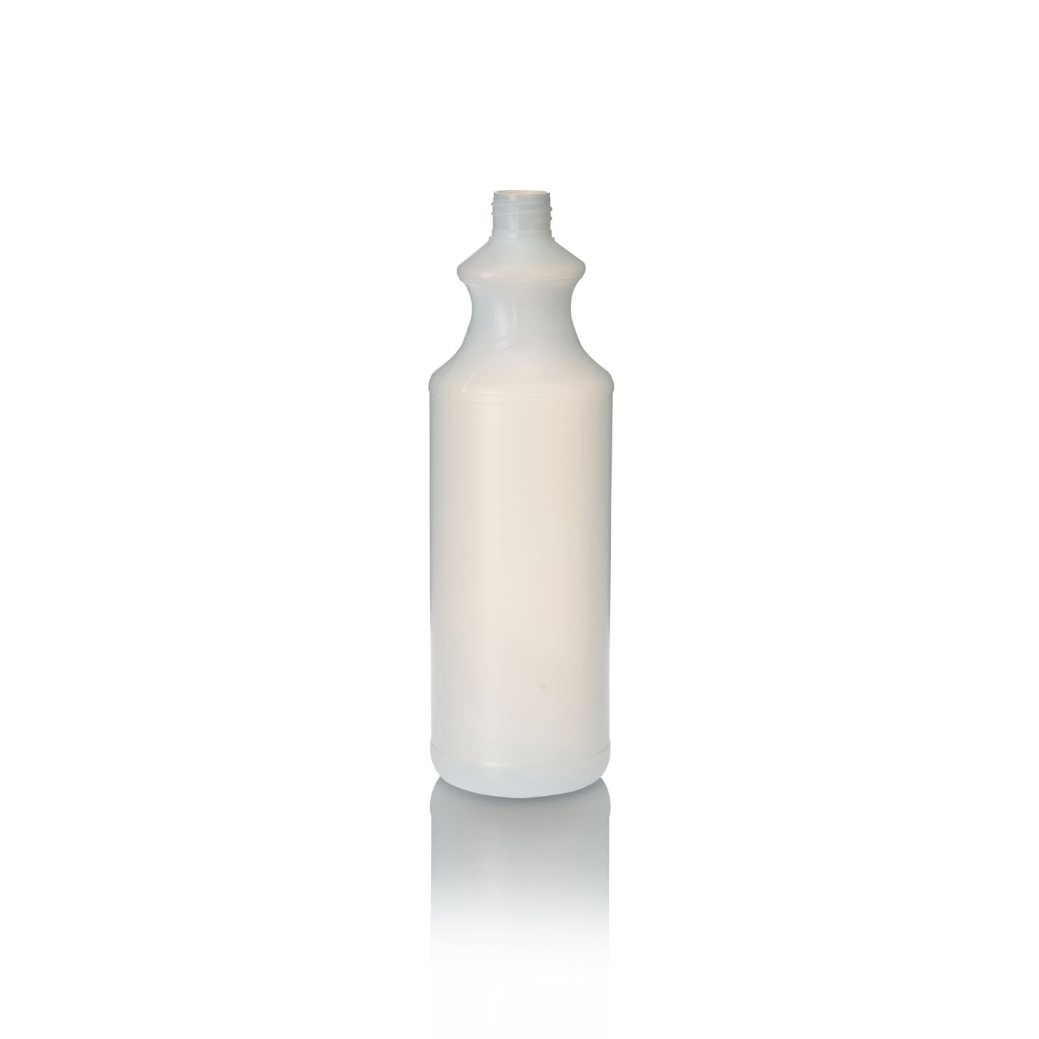 Supplier Of 1Ltr Natural HDPE Snowdon Waisted Bottle (28/410 Neck)