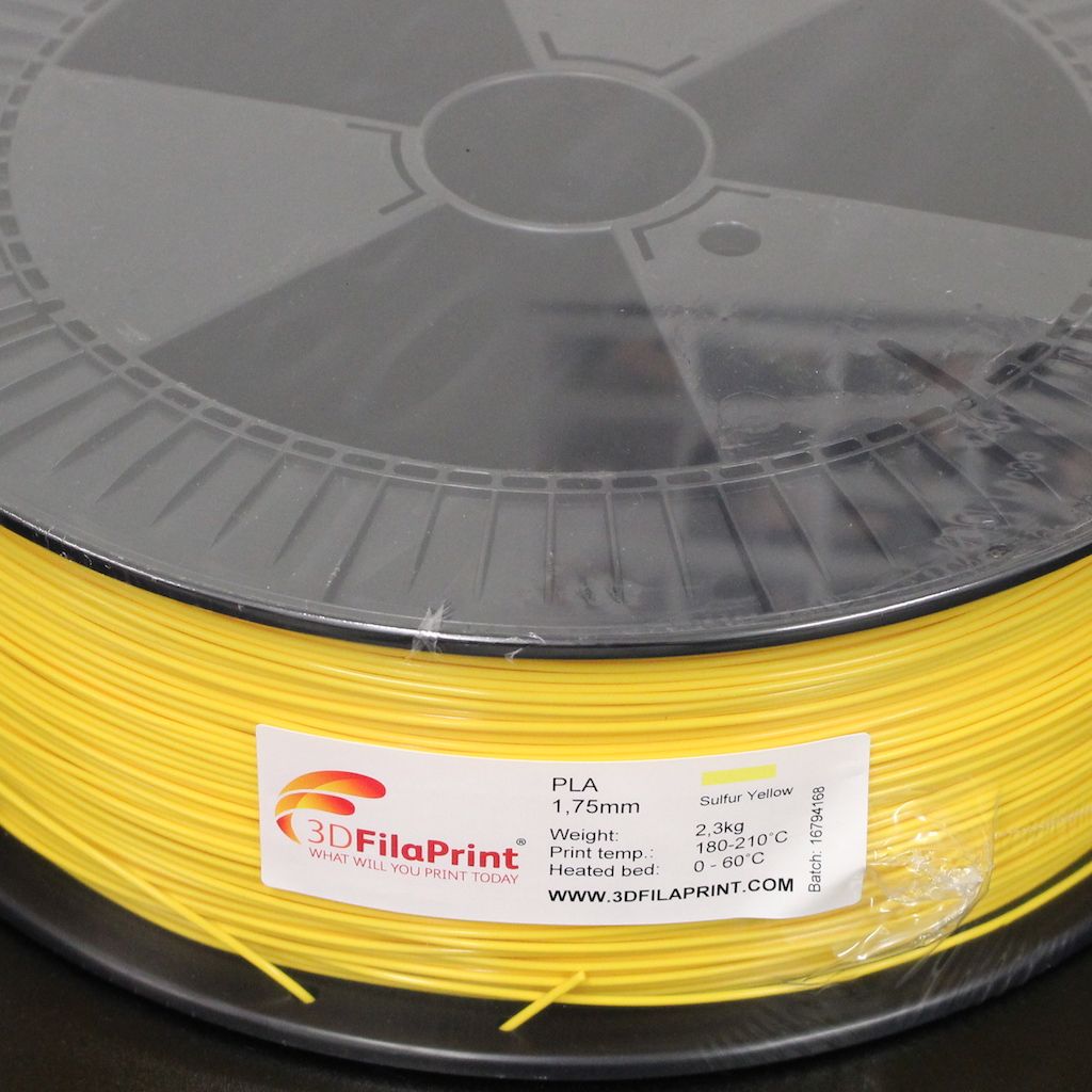 2.3KG 3D FilaPrint Sulphur Yellow Premium PLA 1.75mm 3D Printer Filament