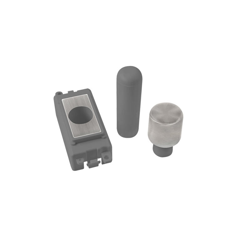 Click GridPro Stainless Steel 1 Module Dimmer Mounting Kit Insert Grey