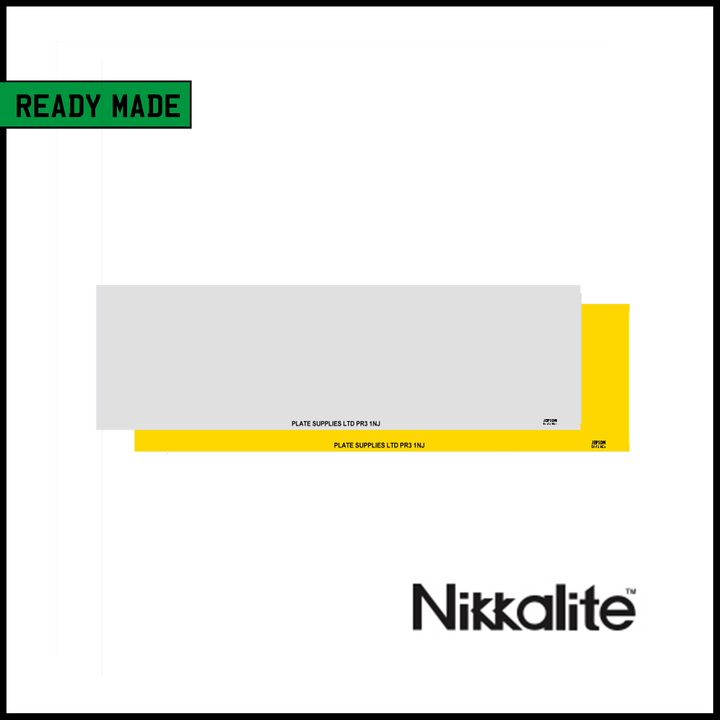 Ready Made Short 11 Inch Number Plates - Nikkalite for Vehicle Designers