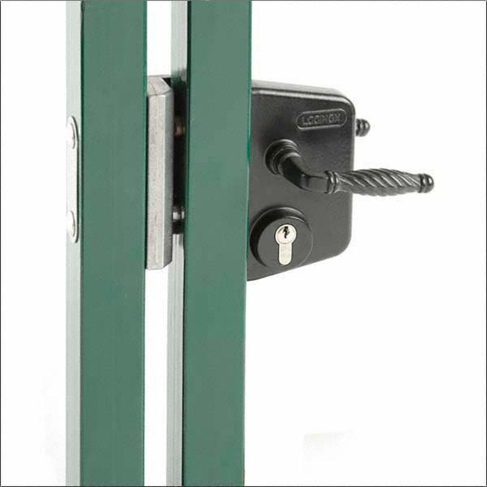 Locinox Gate Lock LCKX Cylinder/HandleTo Suit Sections 40-50-60mm (Black)