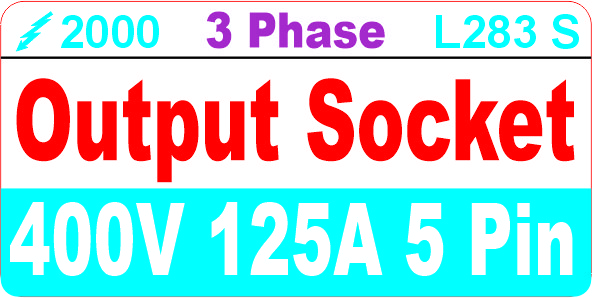 L283 S 400V 125a 5 Pin Output Socket Label (100)
[L283S]