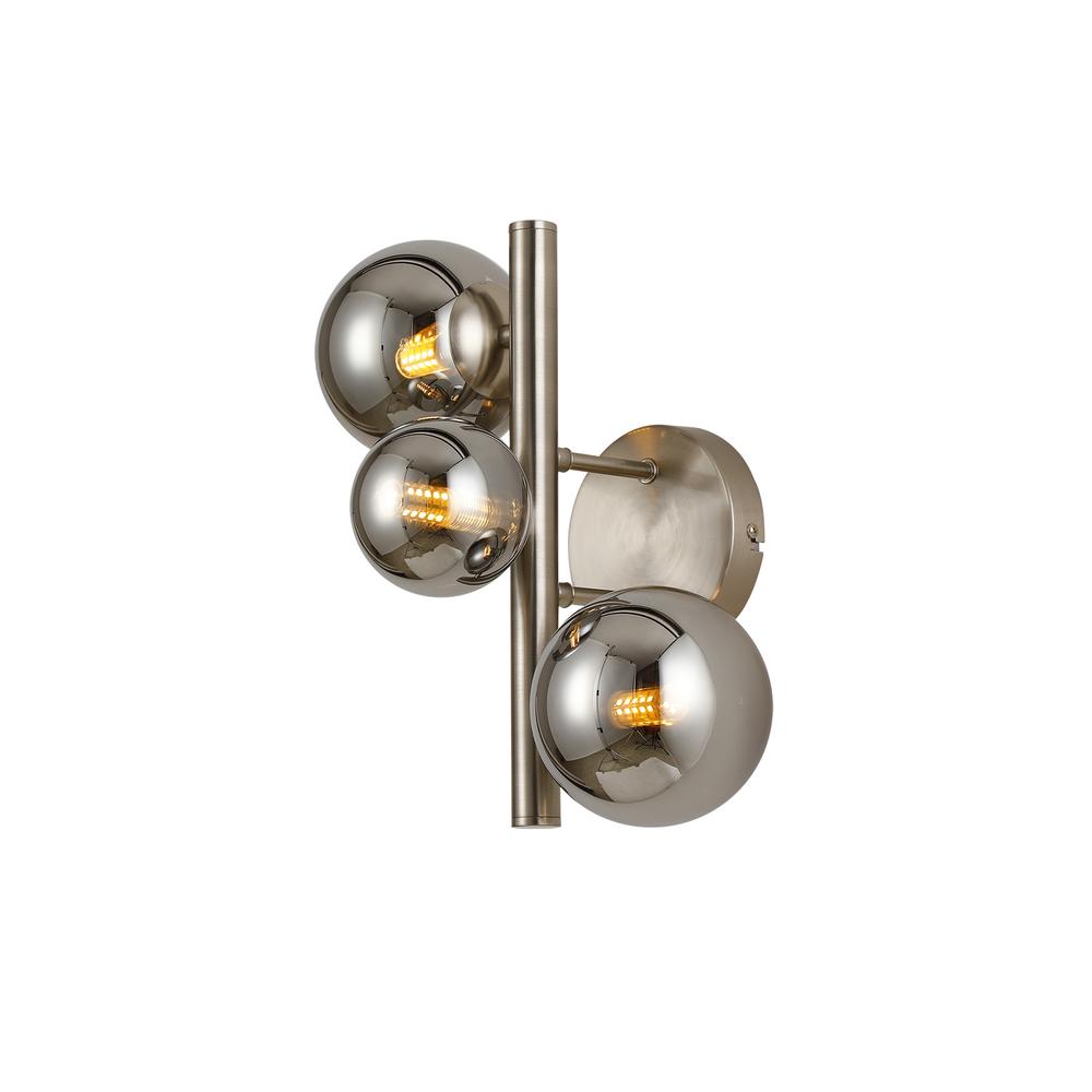 Luxuria Thorne Wall Light 3xG9 Satin Nickel Chrome Plated Glass