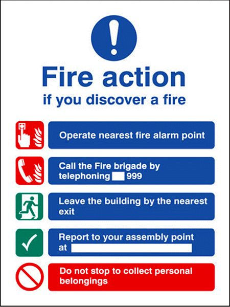 Fire action EEC (manual without lift)