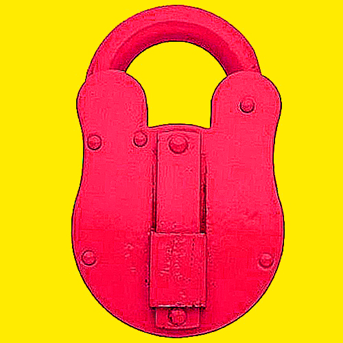 Red NKS RADAR Old English Padlock