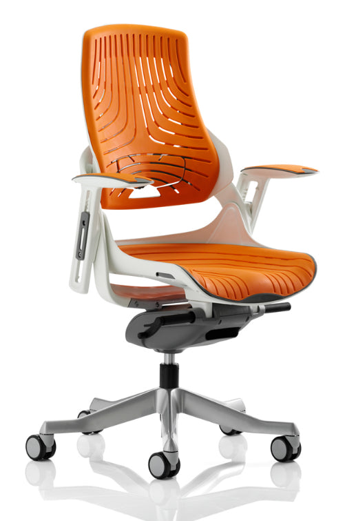 Zure Elastomer Orange Gel Ergonomic Office Chair - Optional Headrest Near Me