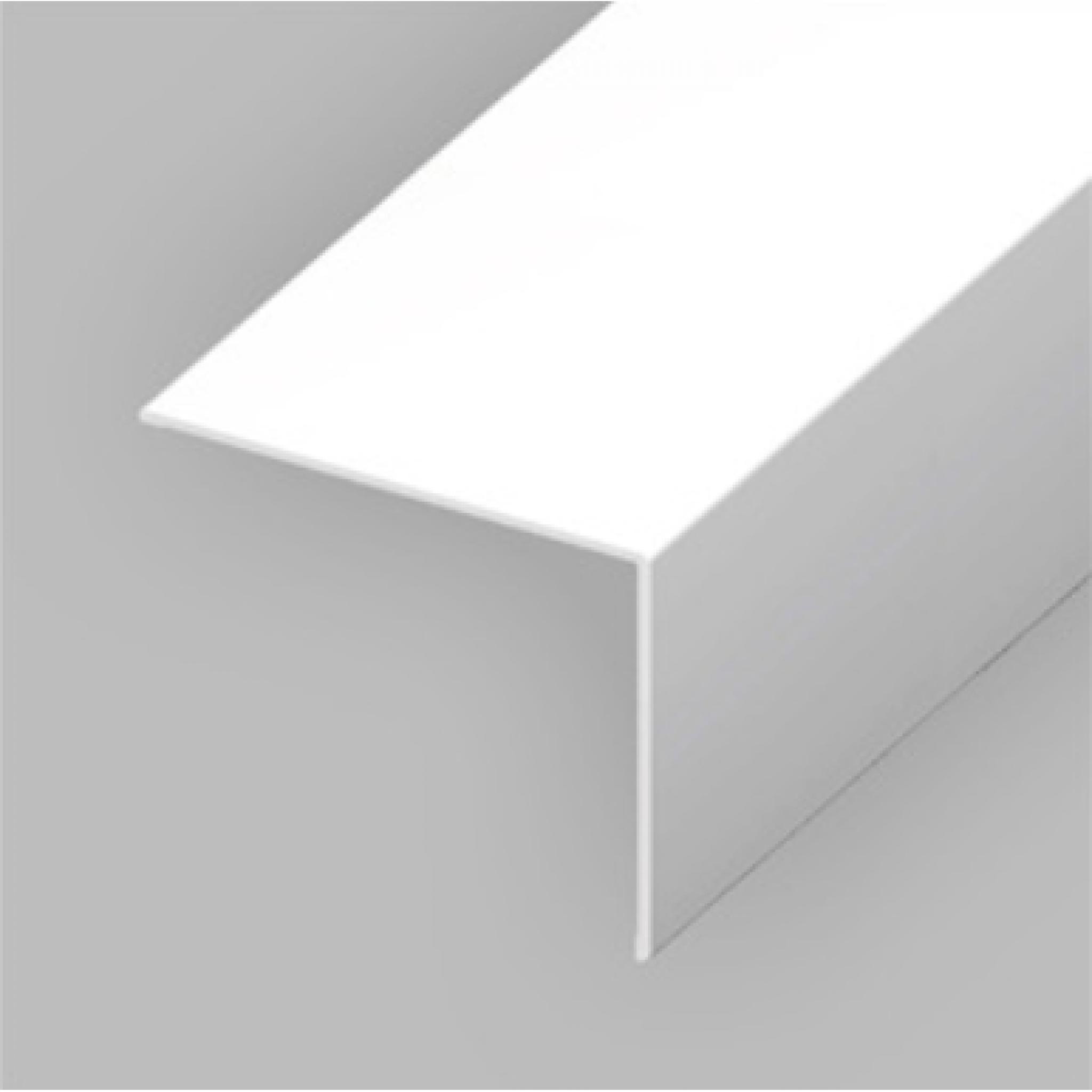 White PVC 25mm x 25mm Rigid Angle