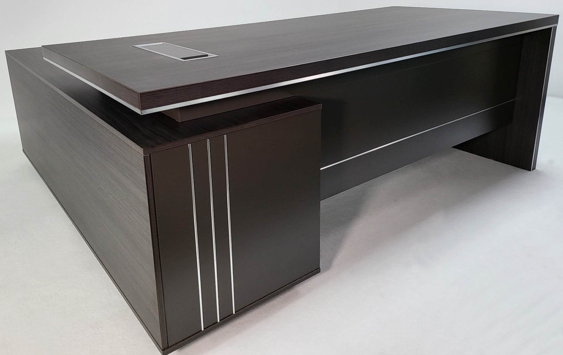 Providers Of Stylish Grey Oak Corner Executive Office Desk - 1800mm - DG07-D0118-04 Huddersfield