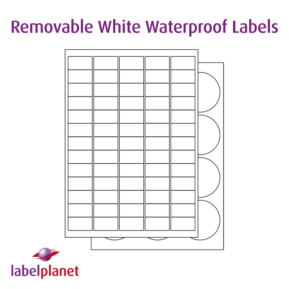 Removable White Waterproof Labels