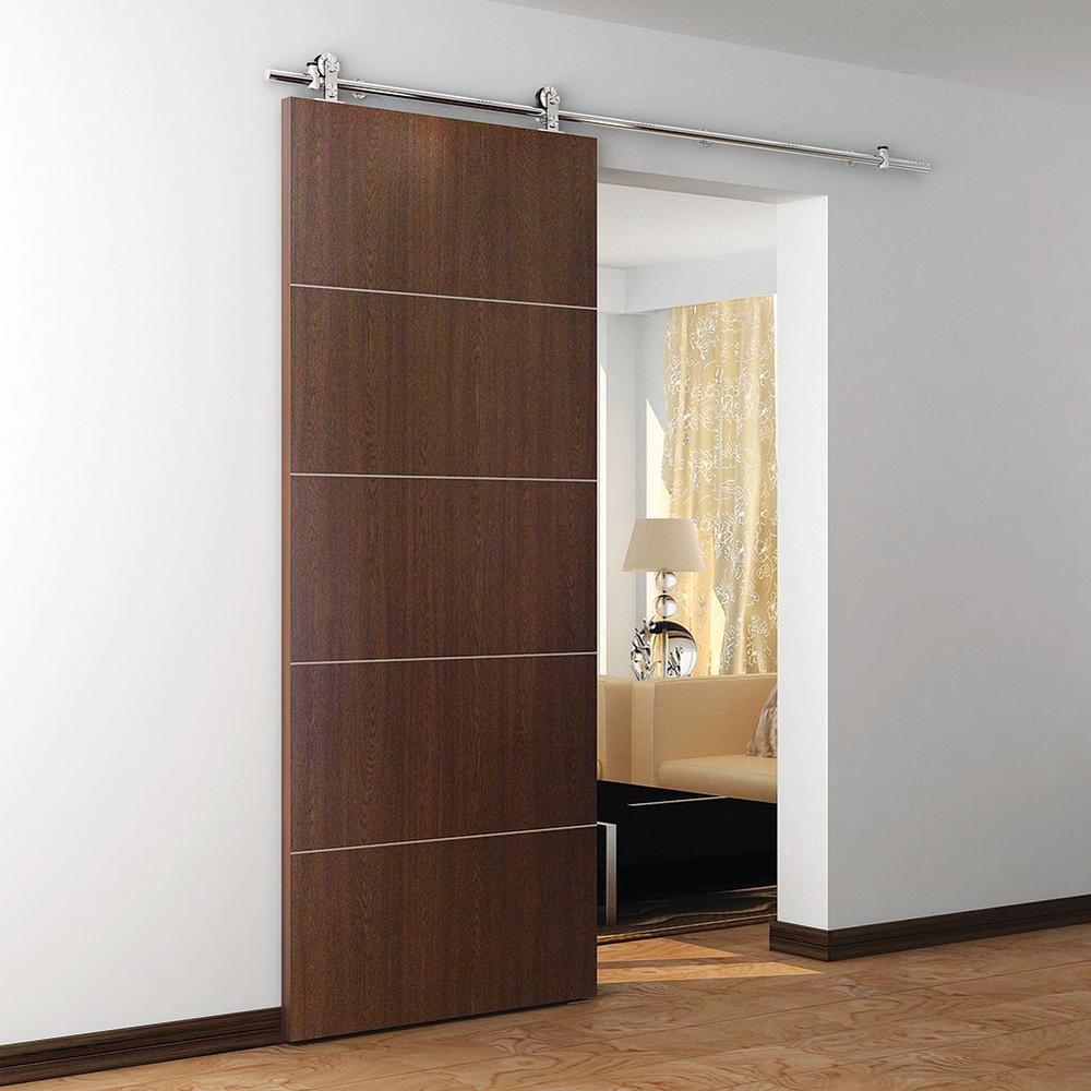 Sliding Door Kit for Solid DoorSatin Polish 304 Stainless Steel