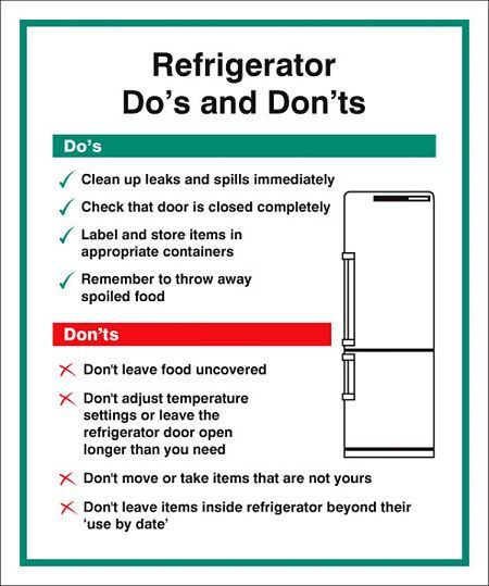 Refrigerator - Do's & Dont's