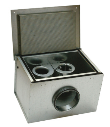 KVK DUO 315L Acoustic twin circular duct fan. 2,300m³/h