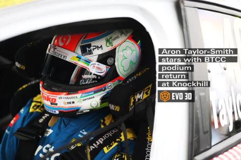 Evo 3D Partner Racer Aron Taylor Smith stars with BTCC podium return at Knockhill