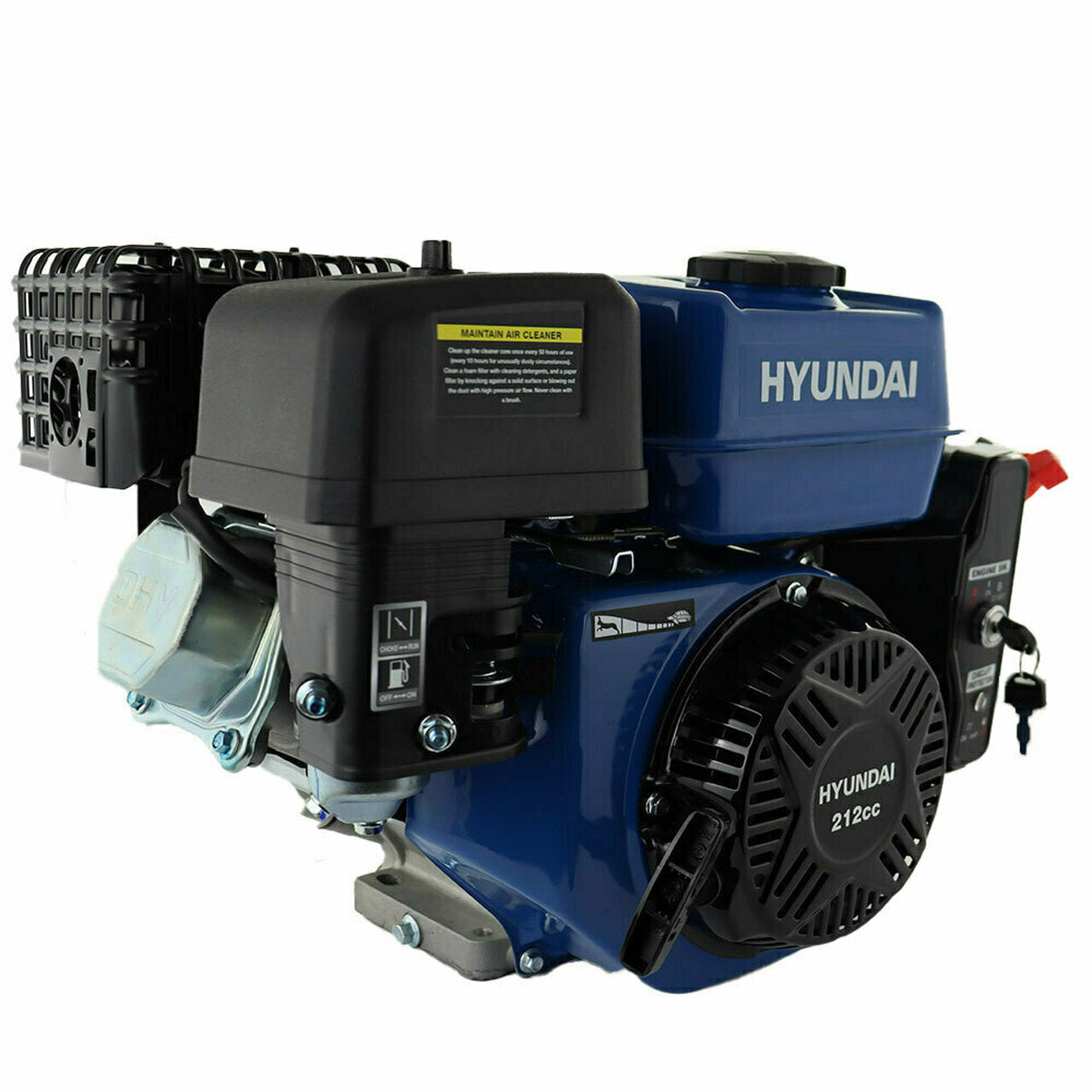 Hyundai IC210XE-19 Electric-Start Horizontal Straight Shaft 4-Stroke OHV Petrol Engine, 212cc 7hp ¾�? / 19.05mm