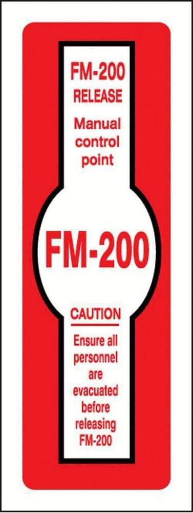 11232S: FM200 release manual control point-75x200mm