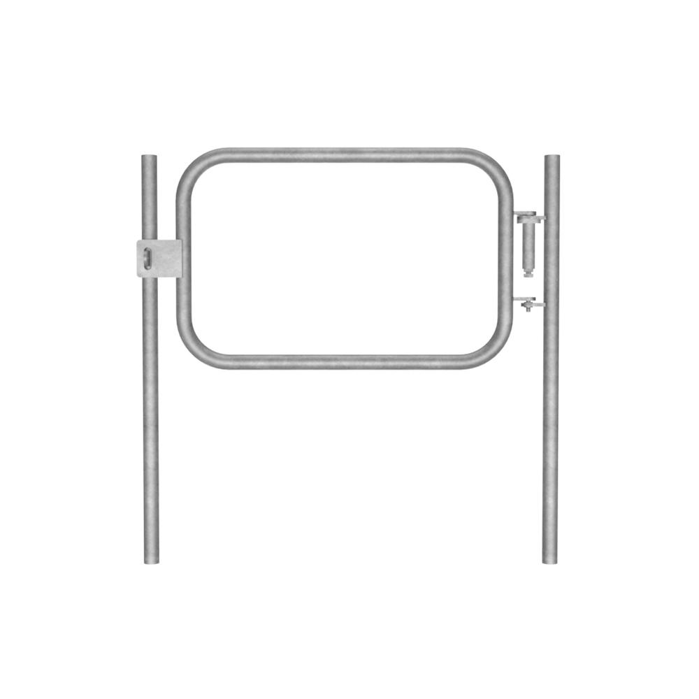 Fabricated Safety Gate & 2 Posts - R/H42.4mm Tube - Self Closing