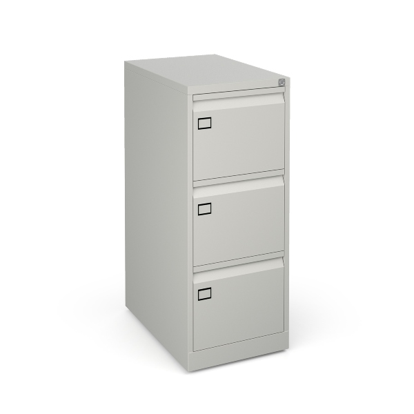 Steel Executive Filing Cabinet with 3 Drawers - Grey