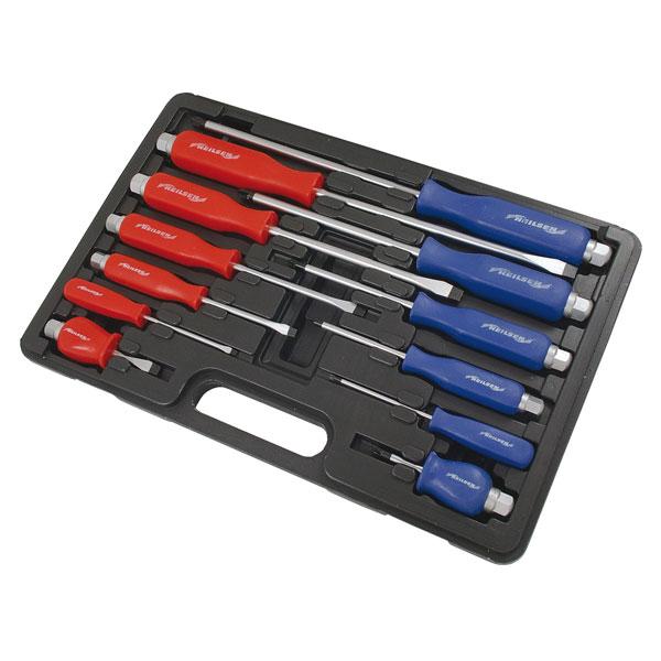 Neilsen CT1506 Screwdriver Set-12pc Flat & Pozi, Silver