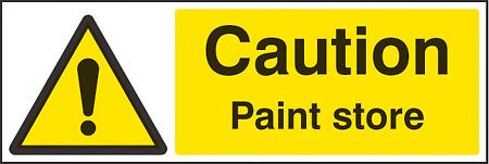 Caution paint store