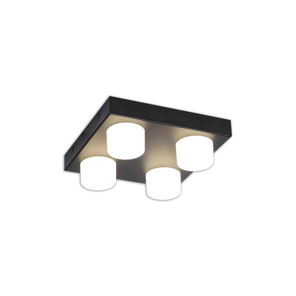 Luxuria Nymph 4 Light Fixed Ceiling 4x5W LED 4000K 1700lm IP44 Sand Black