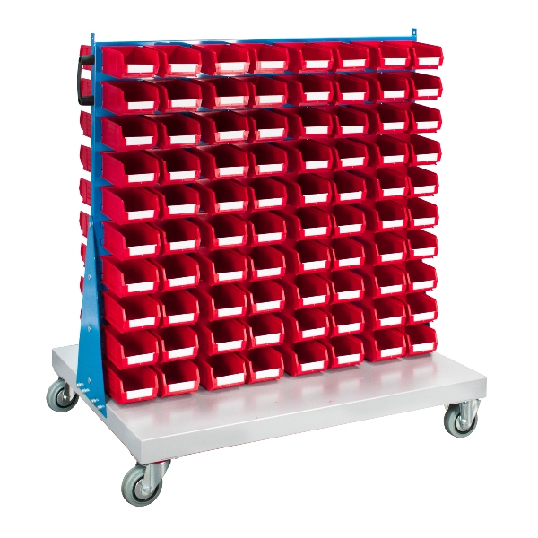 Trolley With 160 TC2 Bins Red