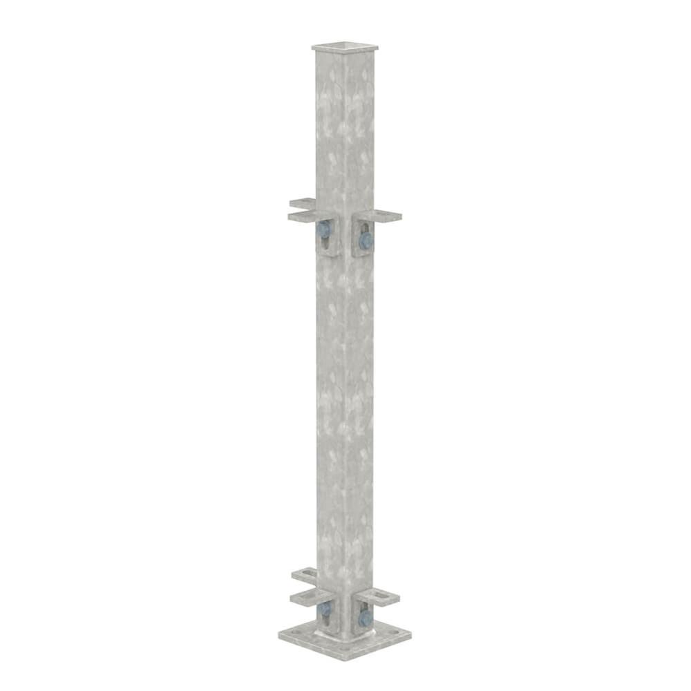 540mm High Bolt Down 3-Way Post - Includes Cleats & Fittings - Galvanised
