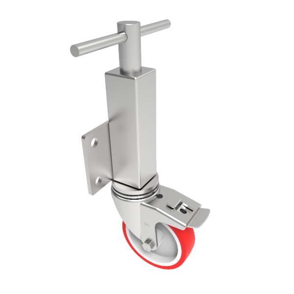 Polyurethane Nylon Plate Swivel Castor Brake Locking Castor 100mm 250kg Load